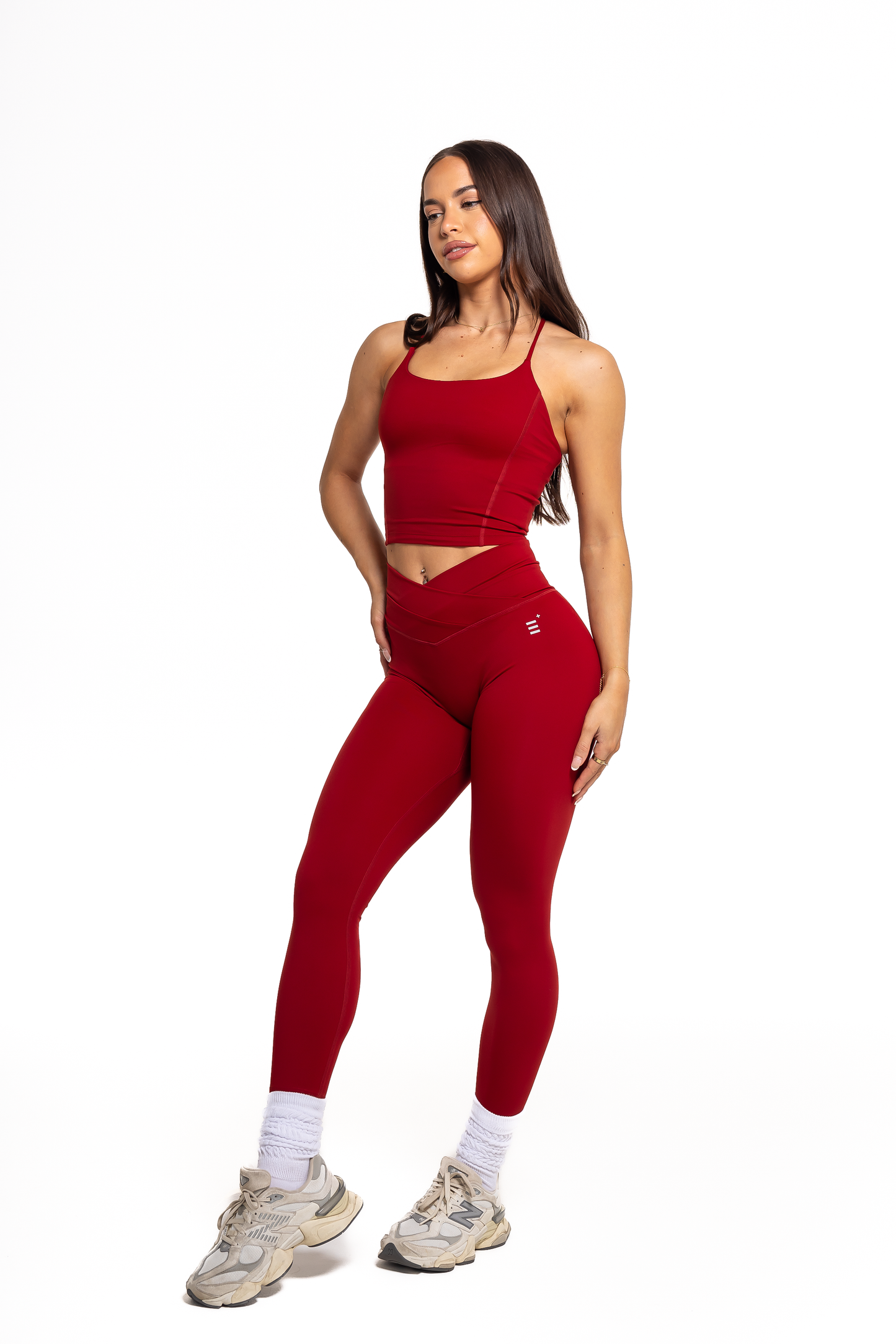 Crossover Leggings - Wine Red *Bundle 3 for 20% off