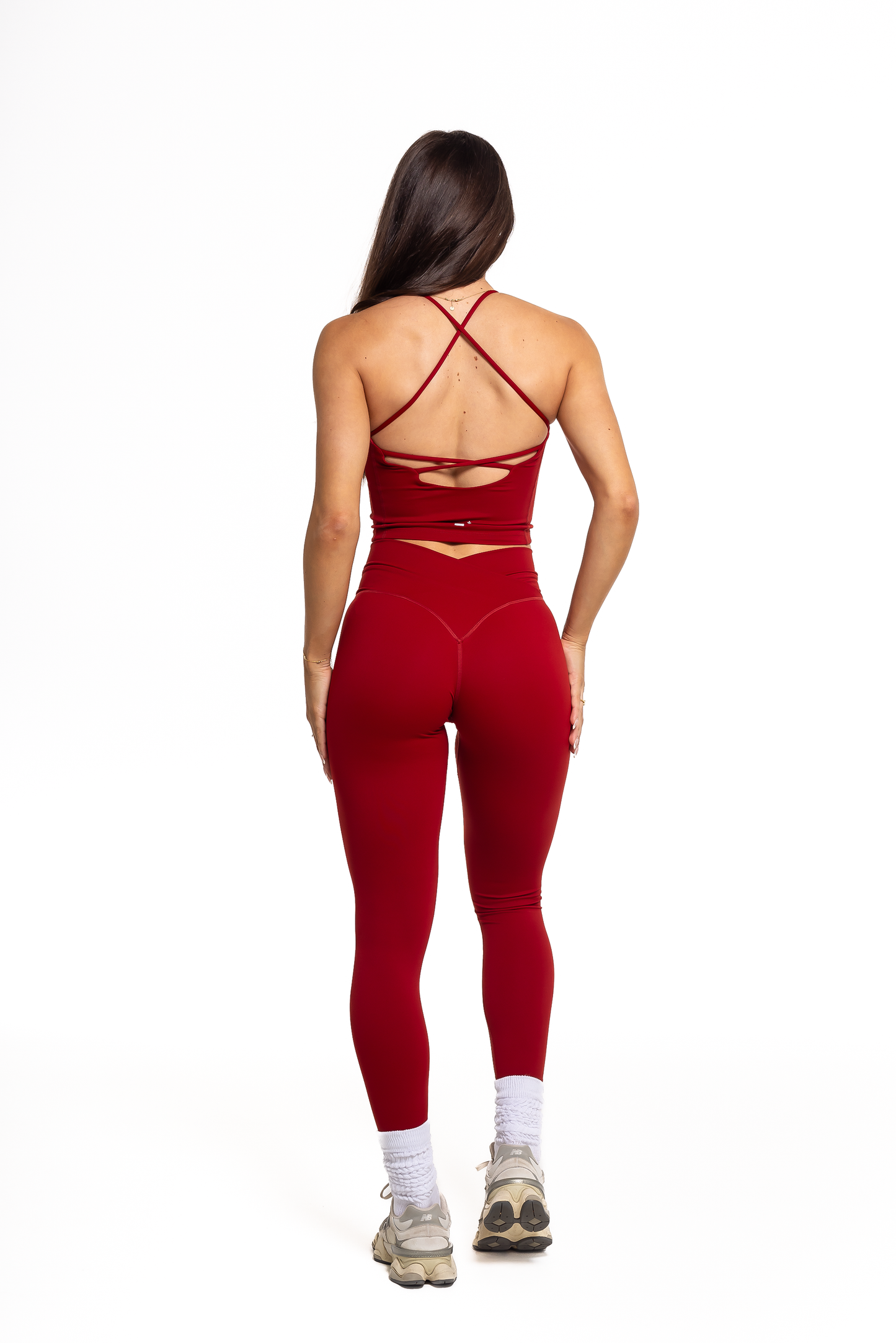 Crossover Leggings - Wine Red *Bundle 3 for 20% off